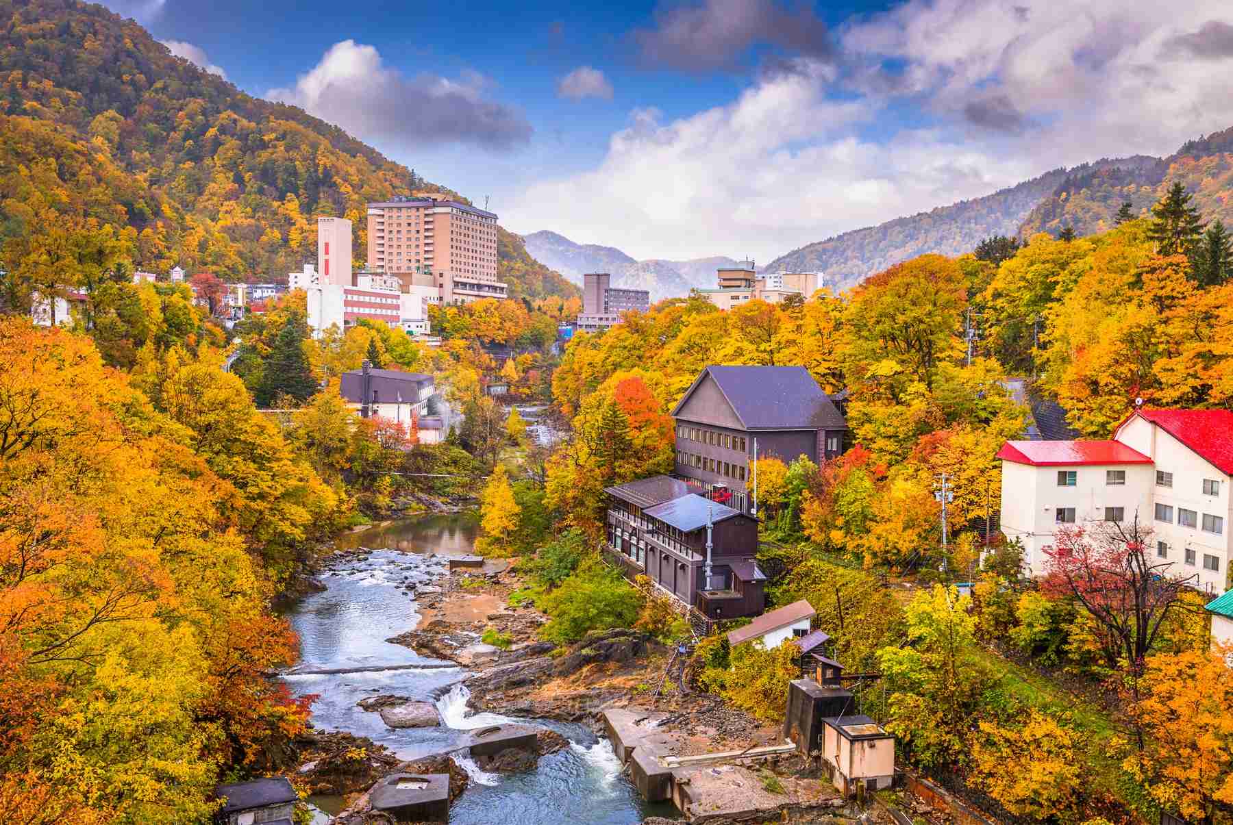 Jozankei onsen town